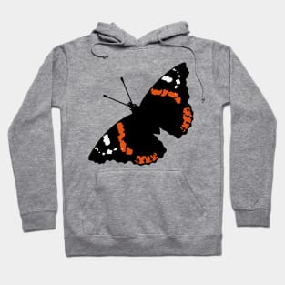 Butterfly (Red Admiral / Vanessa Atalanta / Rotated 45°) Hoodie